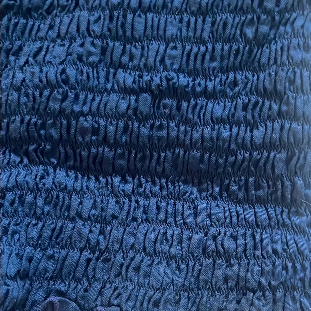 Navy Smocked Tube Top - Picture 2 of 3